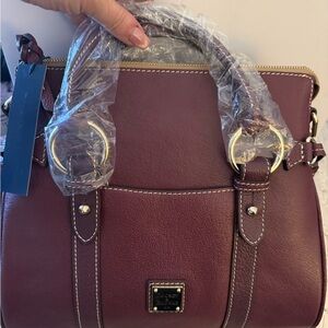Dooney & Bourke Burgundy Leather Satchel